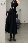 mame kurogouchi belt flare dress MM22SS DR023 black